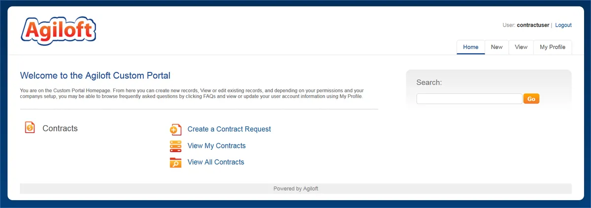 Agiloft Contract Management Screenshot