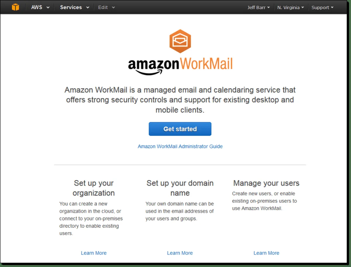 Amazon AWS Workmail Review