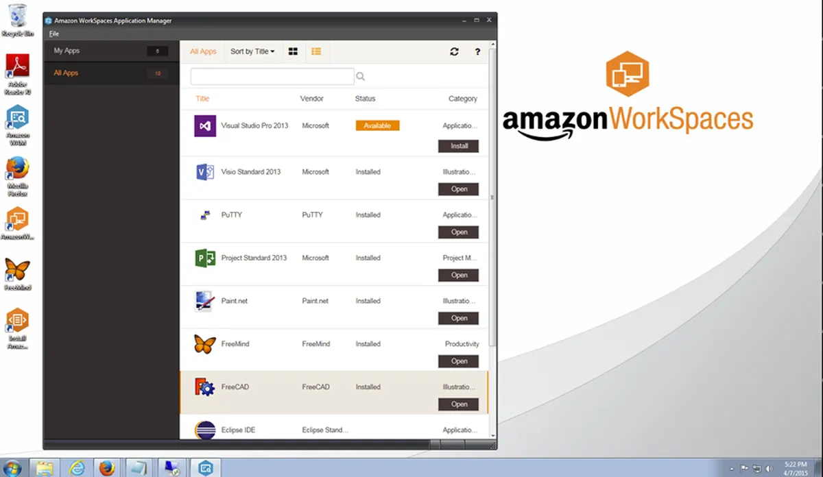 Amazon AWS Workspaces Features