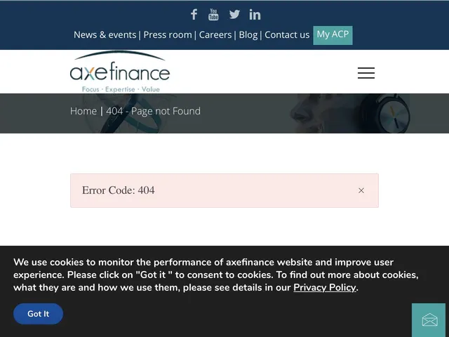 Axe Credit Portal Screenshot