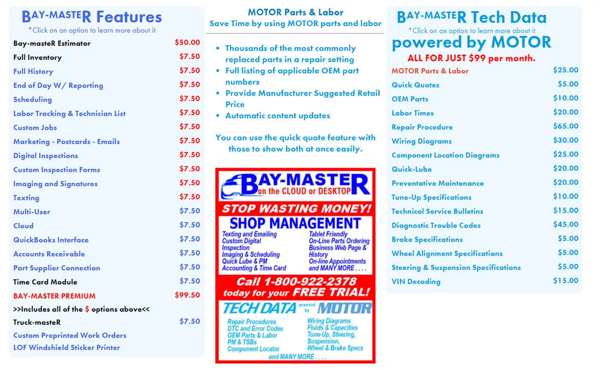 Bay-masteR Pricing Plan