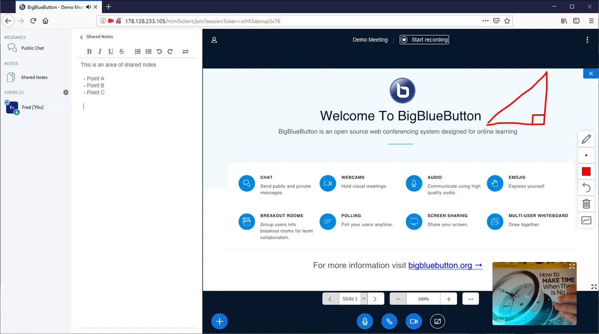 BigBlueButton Screenshot
