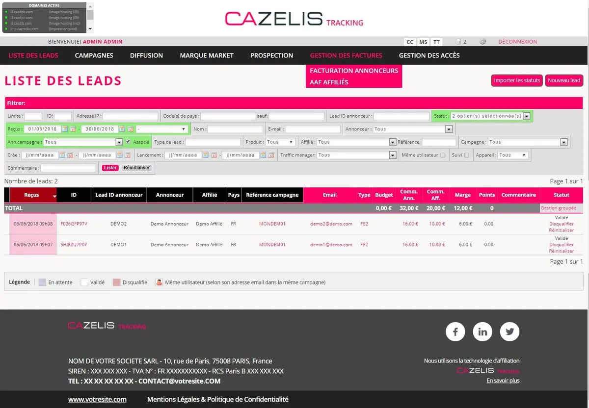 Cazelis Tracking Review