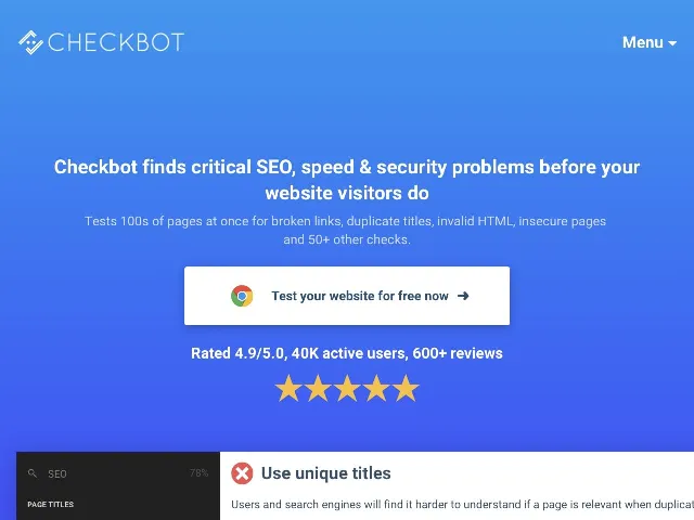 Checkbot Screenshot