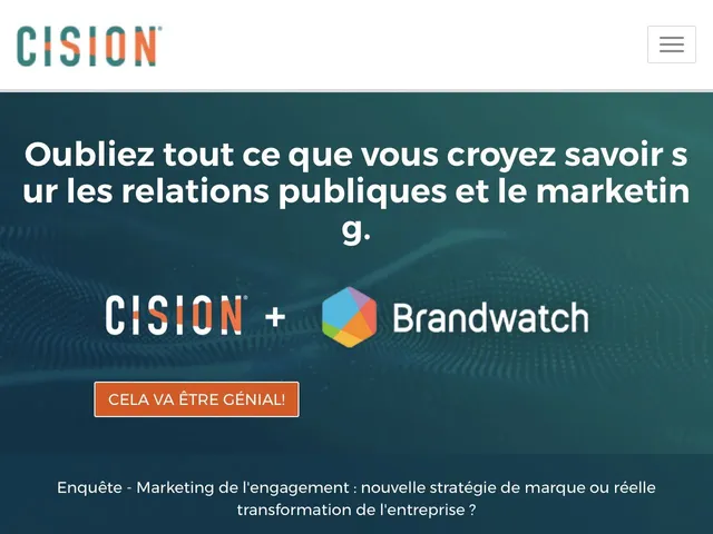 Cision PR Screenshot