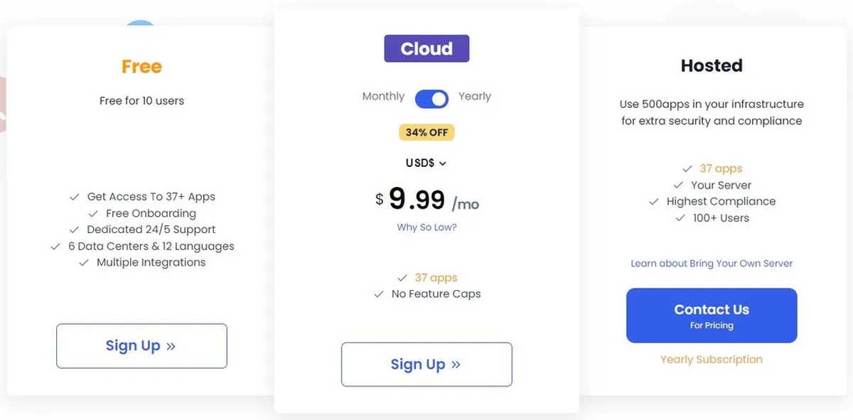 Clockly by 500apps Pricing Plan
