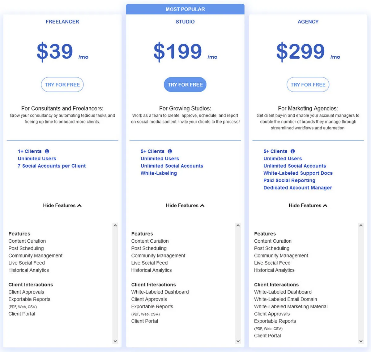 Cloud Campaign Pricing Plan