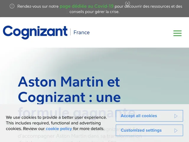 Cognizant SalesForce.com Implementation Service Screenshot