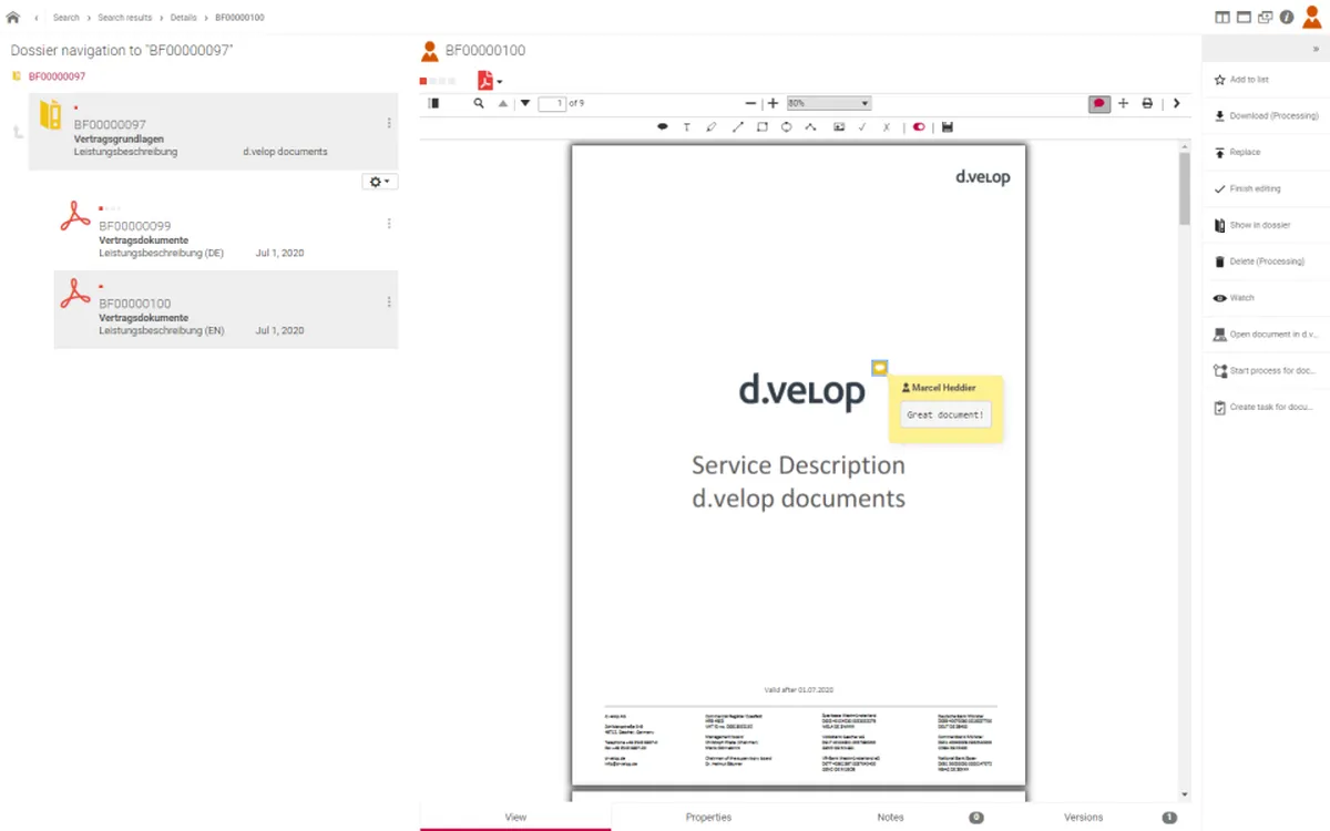 d.velop documents Features