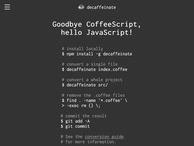 decaffeinate Screenshot