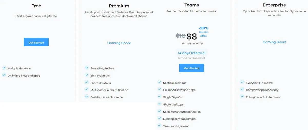 Desktop.com Pricing Plan