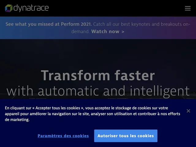 Dynatrace User Experience Management Screenshot