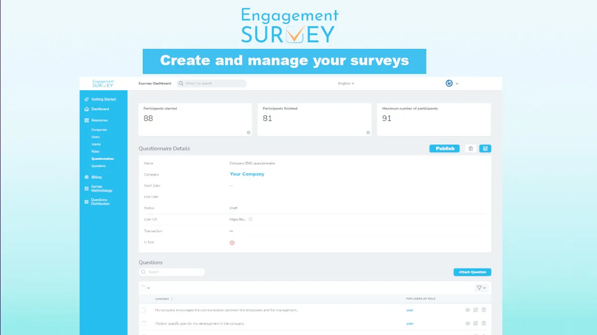 Engagement Survey Features