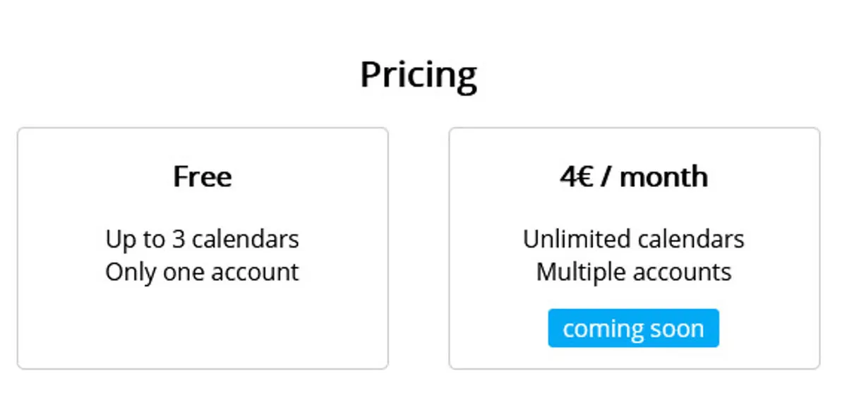WeekToDo Pricing Plan