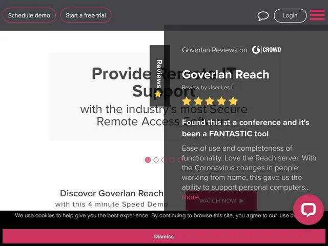 Goverlan Reach Enterprise IT Support Screenshot