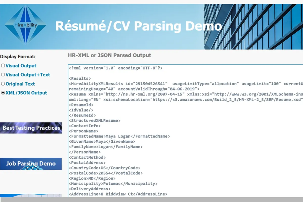 HireAbility Resume Parsing Review