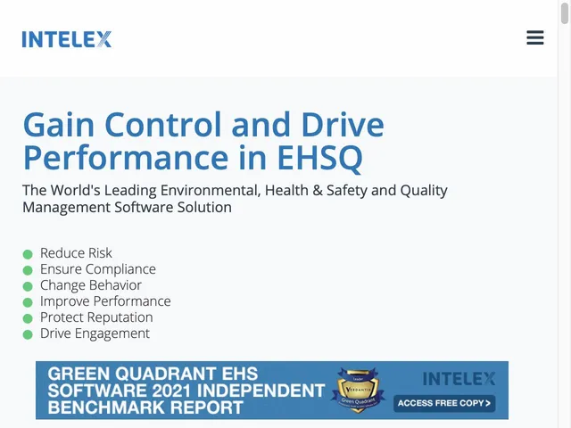 Intelex EHS Screenshot