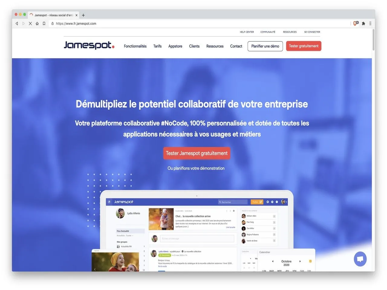 Jamespot Digital Workplace Screenshot