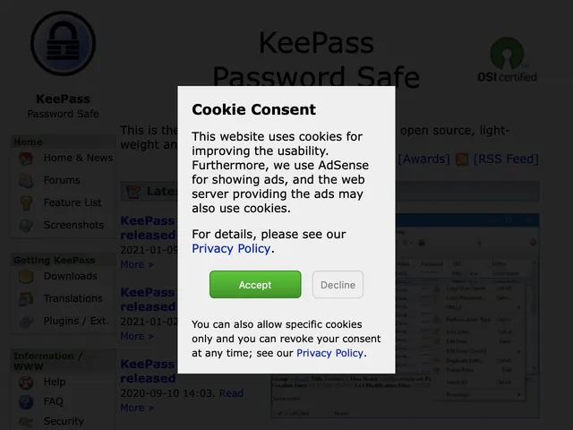KeePassX Screenshot