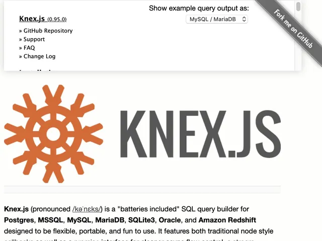 Knex.js Screenshot