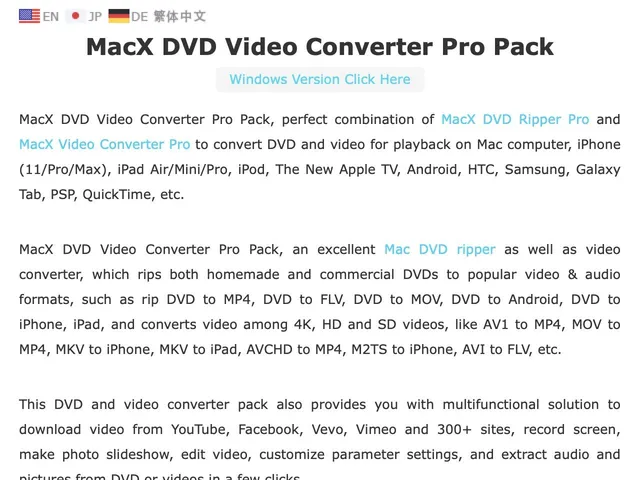 MacX HD Video Converter Pro for Windows Screenshot