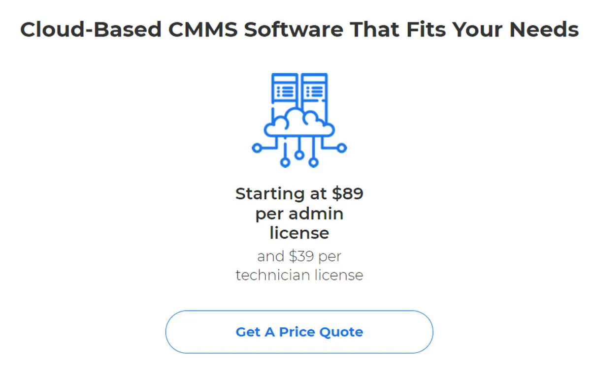MicroMain CMMS Pricing Plan