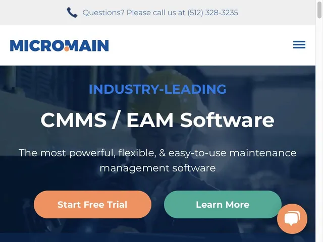 MicroMain CMMS Screenshot