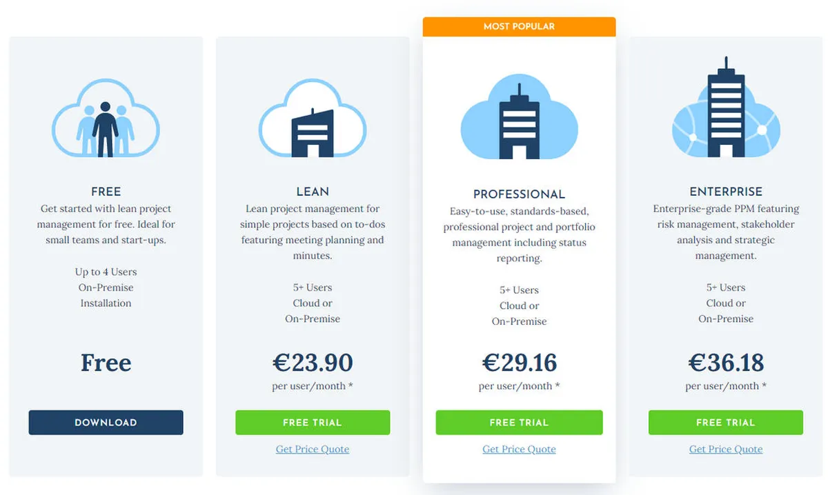 Onepoint Projects Pricing Plan