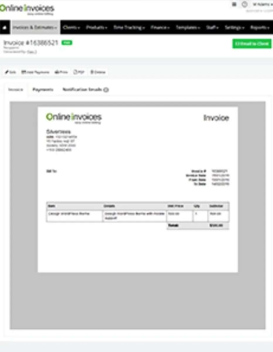 Online Invoices Review