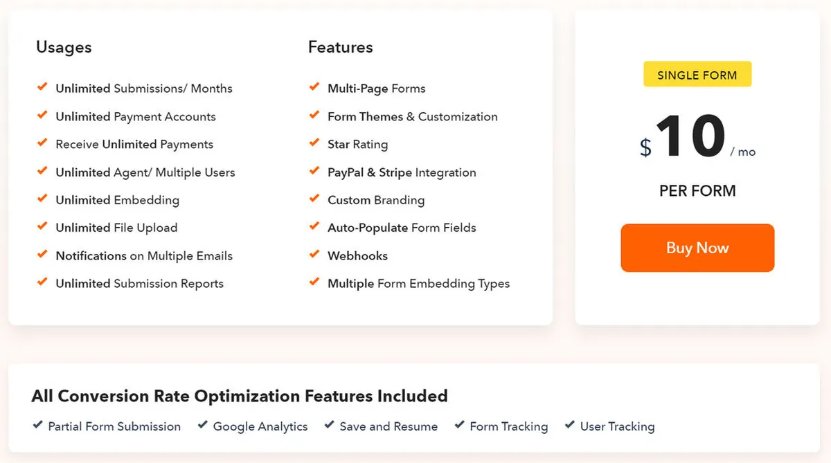 Pabbly Form Builder Pricing Plan