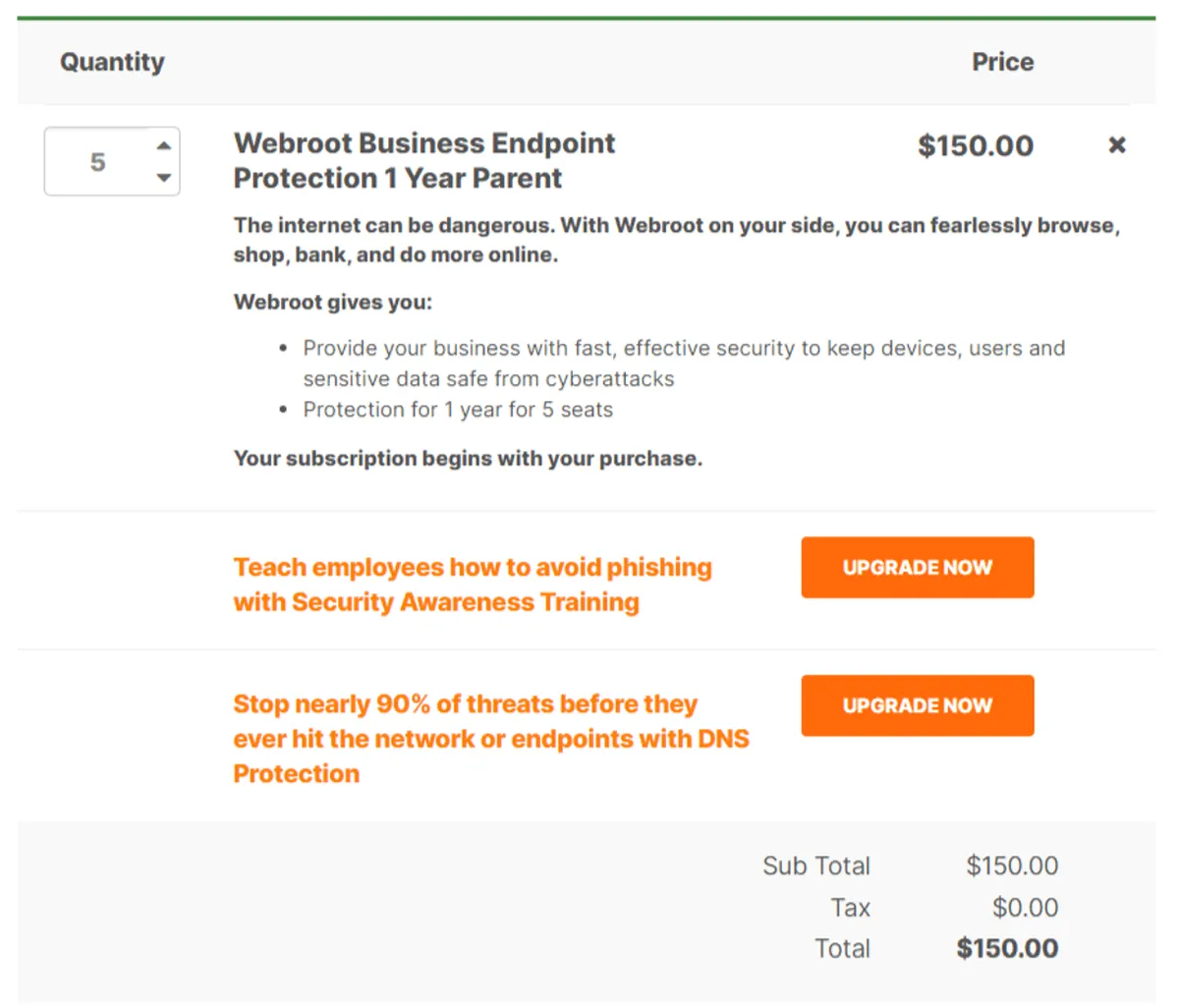 Webroot Business Endpoint Protection Pricing Plan
